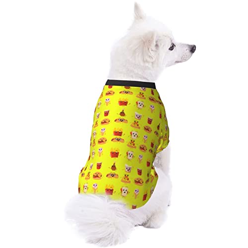 Pijamas Suaves para Mascotas, Dibujos Animados, Comida rápida, Pizza, Cachorro, Perro, Atuendo Informal, Ropa para Mascotas, Sudaderas con Capucha, Ropa cálida para Mascotas