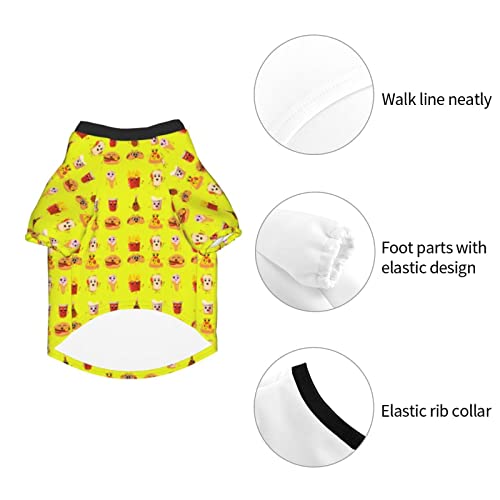 Pijamas Suaves para Mascotas, Dibujos Animados, Comida rápida, Pizza, Cachorro, Perro, Atuendo Informal, Ropa para Mascotas, Sudaderas con Capucha, Ropa cálida para Mascotas