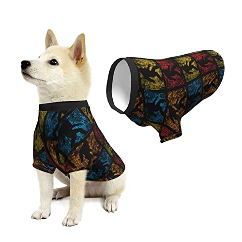 Pijamas Suaves para Mascotas Jamaica Splash Acuarela Cachorro Perro Traje Casual Mascotas Usar Sudaderas con Capucha Ropa de Abrigo para Mascotas