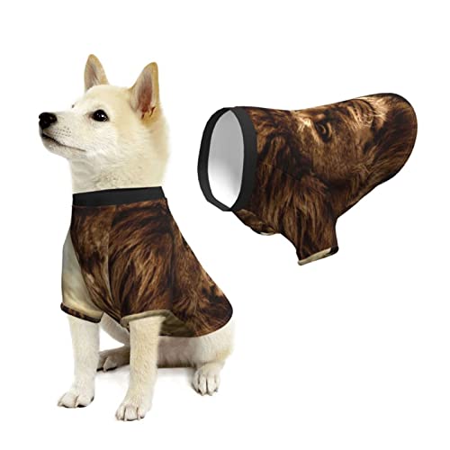 Pijamas Suaves para Mascotas León Retro Cielo Cachorro Perro Traje Informal Mascotas Usar Sudaderas con Capucha Ropa de Abrigo para Mascotas