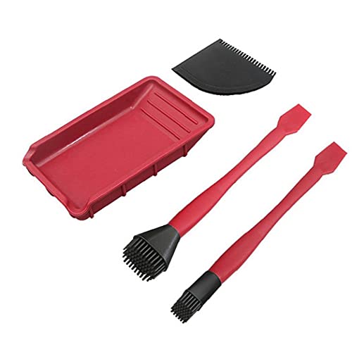 Pincel de cola de madera Pincel Mano Silicona Scraper Scraper Brush Tray WashFree Tool Kit 4pcs Industrial Instrument Supplies