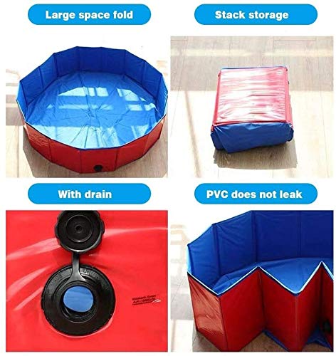 Piscina Plegable for Perros Grandes Piscinas for Jardines for Mascotas Perro Piscina Inflable bañera al Aire Libre de Verano de Peluche Golden Retriever Gran Perro Gato (Size : 120cmx30cm)