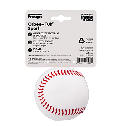 Planet Dog Orbee-Tuff - Juguete con dispensador de recompensas para perros - Pelota de béisbol