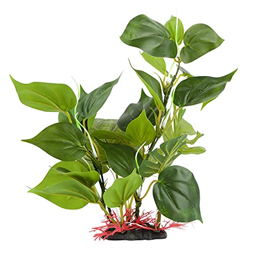 Plantas Artificiales Acuario Grande 33CM Plantas Pecera Estanque Hojas Verdes Artificiales Decoración Acuario Pecera