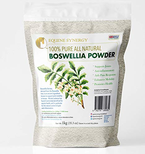 Polvo 100% puro de Boswellia natural, 1 kg, control efectivo del dolor y la inflamación, una alternativa natural a Bute