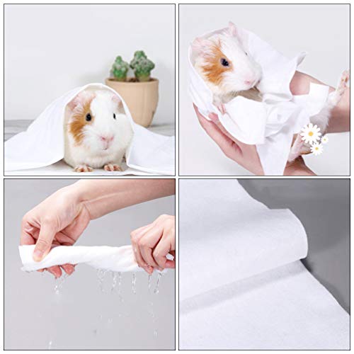 POPETPOP 10 Piezas Toalla Desechable para Mascotas Conejillo de Indias Manta de Conejo Toalla de Baño Alfombra para Dormir Almohadilla para Animales Pequeños Accesorios de Ducha