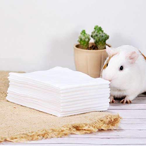 POPETPOP 10 Piezas Toalla Desechable para Mascotas Conejillo de Indias Manta de Conejo Toalla de Baño Alfombra para Dormir Almohadilla para Animales Pequeños Accesorios de Ducha