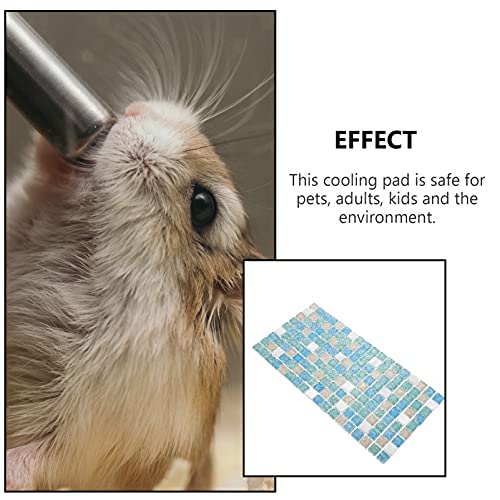 POPETPOP Almohadilla de Hielo para Hámster Pequeña Mascota Cama Fría de Verano Alfombra de Refrigeración para Hámster Pequeño Refugio de Disipación de Calor para Chinchillas Hámster