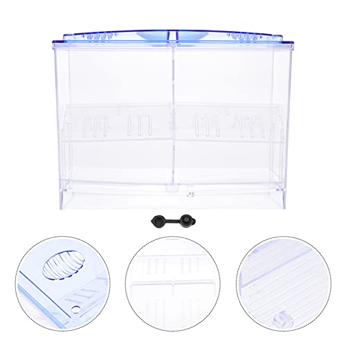 POPETPOP Caja de Plástico para La Cría de Peces de Doble Capa Caja de Aislamiento de Peces de Acuario Incubadora de Aclimatación Incubadora para Peces Pequeños Pez Payaso Y Guppy