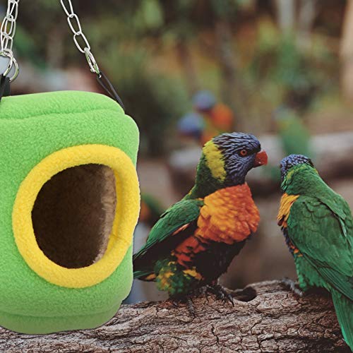 POPETPOP Invierno Cálido Nido de Pájaro Casa Choza Hamaca Cobertizo Jaula de Pinzón Cubo Escondite Cama para Loros Periquitos de Guacamayos Eclectus Periquito Cacatúas Cacatúa Agapornis