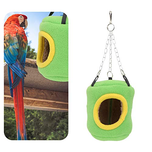 POPETPOP Invierno Cálido Nido de Pájaro Casa Choza Hamaca Cobertizo Jaula de Pinzón Cubo Escondite Cama para Loros Periquitos de Guacamayos Eclectus Periquito Cacatúas Cacatúa Agapornis