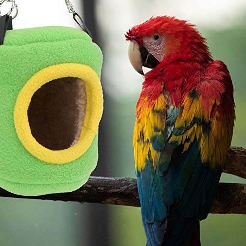 POPETPOP Invierno Cálido Nido de Pájaro Casa Choza Hamaca Cobertizo Jaula de Pinzón Cubo Escondite Cama para Loros Periquitos de Guacamayos Eclectus Periquito Cacatúas Cacatúa Agapornis