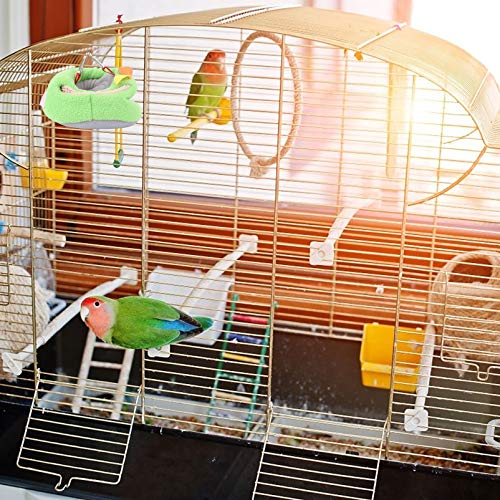 POPETPOP Invierno Cálido Nido de Pájaro Casa Suave Cabaña Cama para Periquito Cockatiel Conure Periquito Periquito Canario Cacatúa