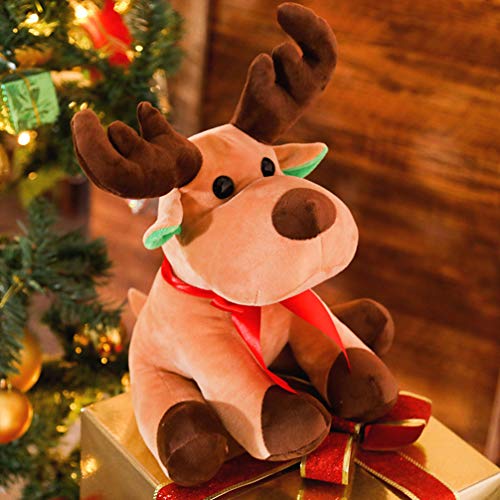 POPETPOP Mascota Navidad Peluche Juguete Reno Alce Ornamento muñeca Navidad Juguete Peluche Juguete Jugando Juguete