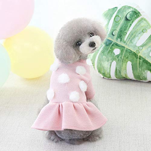 Poseca Abrigo de Invierno para Cachorros Vestido de Princesa para Perros Faldas con tutú para Perros Abrigo para Perros pequeños suéter para Perros pequeños y medianos Vestido cálido para niñas