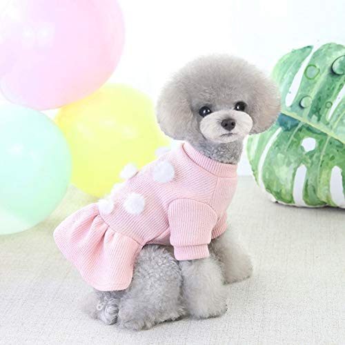 Poseca Abrigo de Invierno para Cachorros Vestido de Princesa para Perros Faldas con tutú para Perros Abrigo para Perros pequeños suéter para Perros pequeños y medianos Vestido cálido para niñas