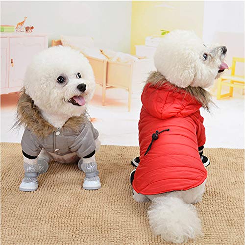 Poseca Abrigos para Cachorros para Perros pequeños Abrigos Impermeables Chaquetas con Capucha para Perros Ropa de Invierno para Perros Abrigos para Chihuahua Pugs Dachshunds Shih tzu Spaniels