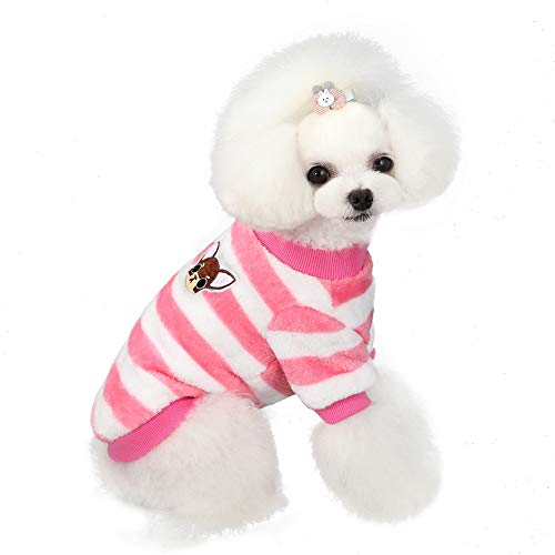 Poseca Lindo Invierno Mascota Perro Gato suéter de Lana Jersey Prendas de Punto Ropa Abrigos para Perros pequeños Cachorro Gato con patrón de Chihuahua de Dibujos Animados