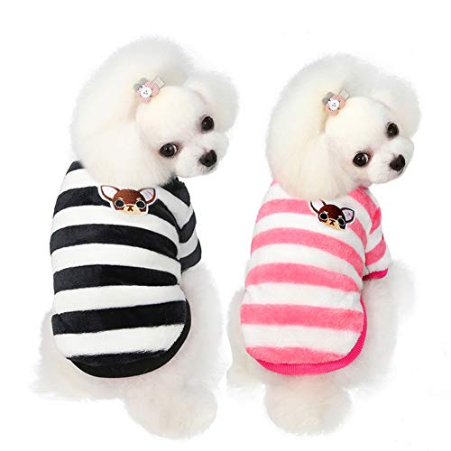 Poseca Lindo Invierno Mascota Perro Gato suéter de Lana Jersey Prendas de Punto Ropa Abrigos para Perros pequeños Cachorro Gato con patrón de Chihuahua de Dibujos Animados