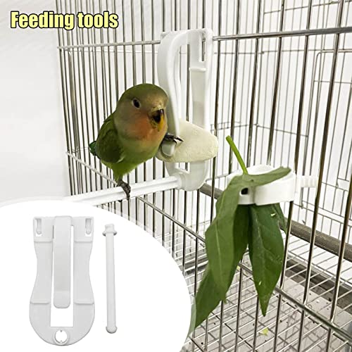 Pratvider Clip de Soporte de alimento para pájaros para Jaula | Pinzas para Comida de Periquito de Periquito Loro pequeño para golosinas Cuddlebon de Frutas y Verduras | Abrazadera de Accesorios