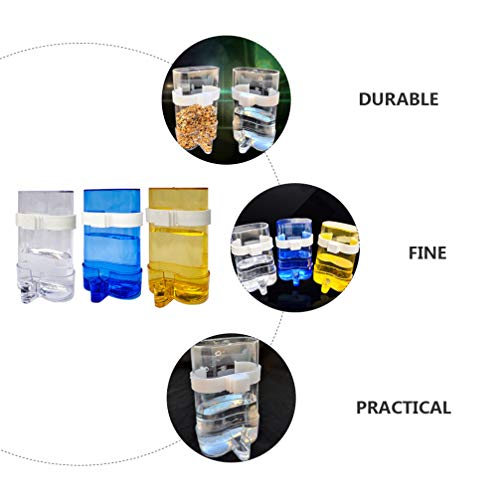 PRETYZOOM 12 unidades de alimentación automática para pájaros, dispensador de agua y bebedero, recipiente para jaulas, loros, periquitos, cacatúas, canarios, periquitos