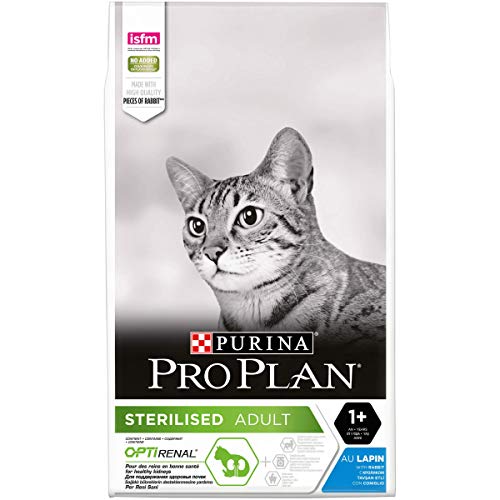 Pro Plan – Sterilised Adulto – Optirenal – Conejo – 10 kg – Pienso esterilizado para Gatos Adulto – Croquetas para Gatos Adultos