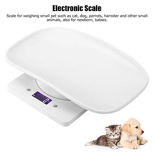 【???????ó? ?? ?????? ?????】Báscula para Mascotas, 10 kg/1g Báscula Digital para Mascotas pequeña para Gatos, Perros, Herramienta de medición Báscula electrónica de Cocina, niños p