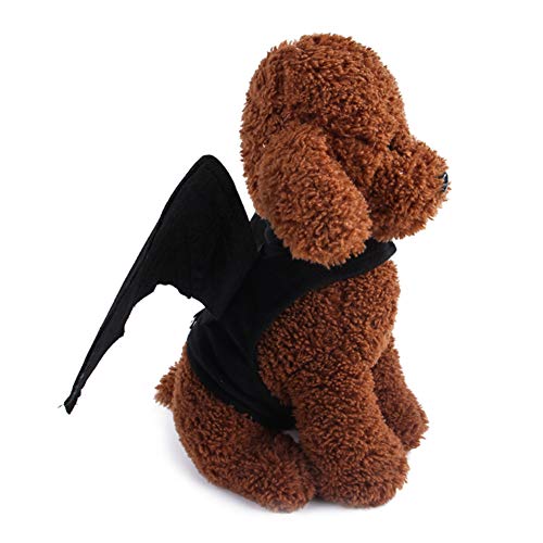 Proumhang Ropa de Halloween para Gatos y Perros Alas de murciélago Disfraz de Perro Mascota Alas de Vampiro Cosplay Bat-S