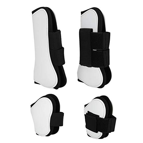 PU Neopreno Delantero Trasero Pata de caballo Botas ajustables Abrigo de protección Botas de montar, Botas de pierna de entrepierna Brace Guard Farm, Accesorios de protector de pierna de entrepierna