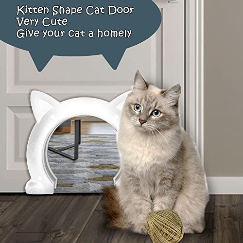 Puerta para Gatos,Upkey Grande Gatera,plástico Abs Puerta para Mascotas,gateras para Puertas para Puerta De PVC con Núcleo Hueco Interior O Puerta Interior Sólida,gateras para Gatos Gatos Pequeños