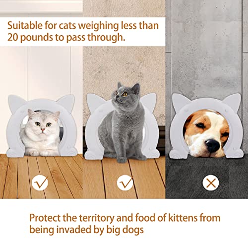 Puerta para Gatos,Upkey Grande Gatera,plástico Abs Puerta para Mascotas,gateras para Puertas para Puerta De PVC con Núcleo Hueco Interior O Puerta Interior Sólida,gateras para Gatos Gatos Pequeños