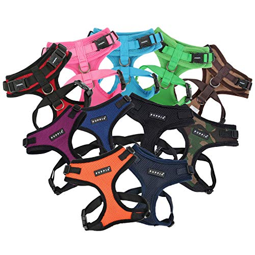 Puppia RiteFit Arnés para Perros pequeños y medianos - Ajustable y Super Suave en Muchos Colores - También utilizable como arnés para Cachorros - Correa para Perros Anti tirón