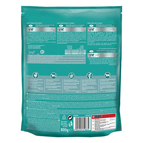 PURINA ONE bifensis pienso Peri el Gato Adulto, Ricco de salmón y Cereales integrales, 800 g