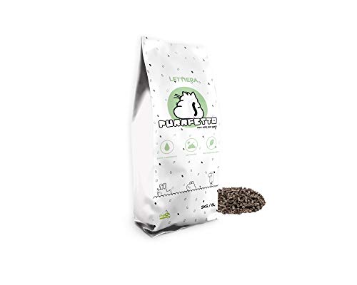 Purrfetto Arena para Gatos Pellet - 100% Biodegradable 100% - Vegetales - También para Conejos Enanos, pájaros y roedores (5 kg - 1 Bolsa)