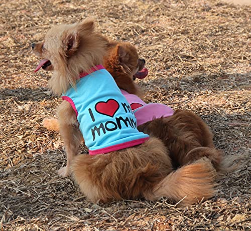 QiCheng & LYS Camiseta para Perros de 3 Piezas, Chaleco Deportivo para Perros, Suave y Transpirable Adecuado para Perros pequeños y medianos (3 Piezas Rosado/Azul/Naranja, XXL)