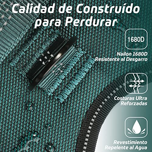 rabbitgoo Arnes Perros Arnés Chaleco Antitirones para Perros Grandes y Medianos con Correas Elásticas para Absorber Golpes Ajustable para Caminar con Asa de Fácil Control Reflectante, Verde Olivo XL