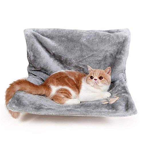 Radiador para mascotas Cama para gatos Cachorro para perros Camas vellón cálidas Cesta Cuna Hamaca Animal Suave y lujoso para gatitos Perros Con cubierta forrada lavable a máquina Estilo acogedor