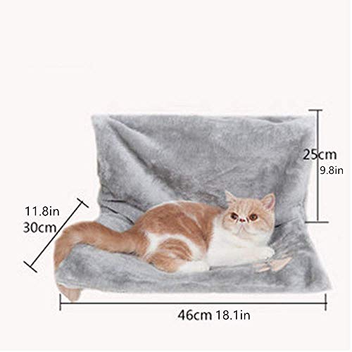 Radiador para mascotas Cama para gatos Cachorro para perros Camas vellón cálidas Cesta Cuna Hamaca Animal Suave y lujoso para gatitos Perros Con cubierta forrada lavable a máquina Estilo acogedor