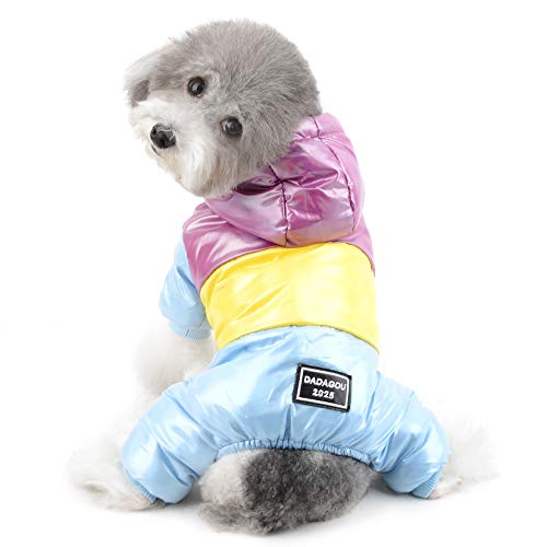 Ranphy Chaqueta de Forro Polar Impermeable para Perro con Capucha, Abrigo para niños y niñas, Ropa de Invierno, cálida, Acolchada, con Capucha, Cortavientos, para Ropa de Clima