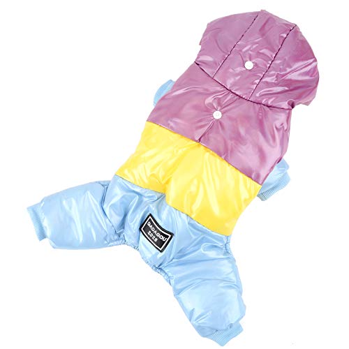 Ranphy Chaqueta de Forro Polar Impermeable para Perro con Capucha, Abrigo para niños y niñas, Ropa de Invierno, cálida, Acolchada, con Capucha, Cortavientos, para Ropa de Clima