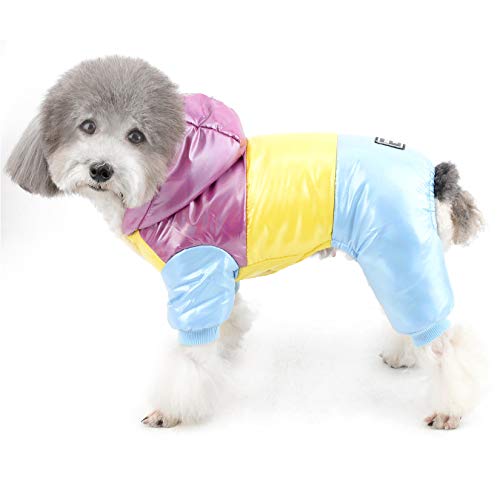 Ranphy Chaqueta de Forro Polar Impermeable para Perro con Capucha, Abrigo para niños y niñas, Ropa de Invierno, cálida, Acolchada, con Capucha, Cortavientos, para Ropa de Clima