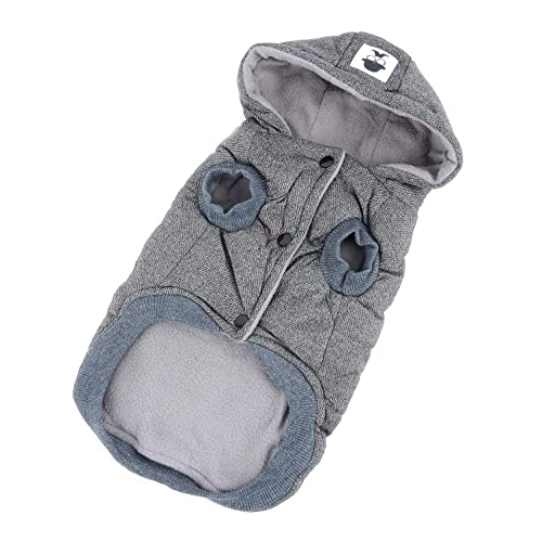 Ranphy Chaquetas de Forro Polar de algodón para Perros pequeños, con Capucha para Cachorro, Gato, Abrigo de Invierno de 2 Patas Trajes con Capucha, Chaleco Suave, Ropa para Chihuahua, caniche