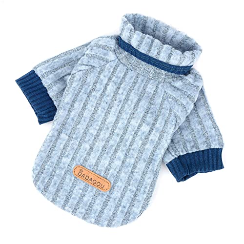 Ranphy Ropa de invierno para perros pequeños, suéter de lana para cachorros, cuello de tortuga, suéter de punto cálido, sudadera para perrito, abrigo suave para peluches, chihuahua, yorkshire caniche