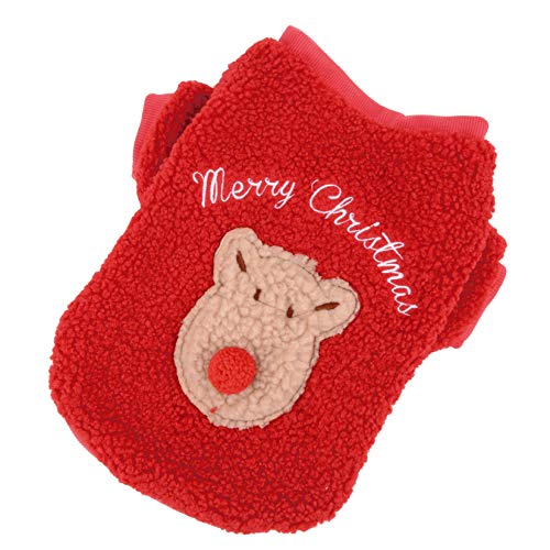 Ranphy Suéter de Navidad pequeño para Perro, niño, niña, Cachorro, Gato, Ropa de Forro Polar, Ropa de Invierno cálida para el Clima frío, Abrigo de Peluche, Chihuahua, Yorkshire Terrier