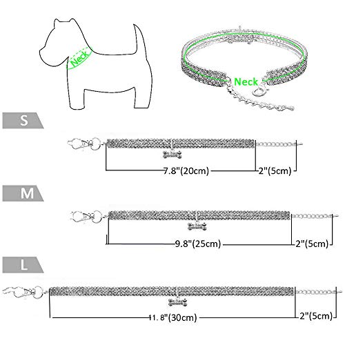 RayMinsino Collar para mascotas con diamantes de imitación de un solo flujo para gatos y perros, joyería ajustable de príncipe y princesa con colgante en forma de corazón