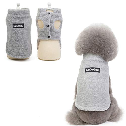 RC GearPro Traje de Cachorro Cordero Cachemira Abrigo Chaleco Chaqueta Ropa para Mascotas Perro Abrigo de Invierno cálido para Perros (XL, Gris)