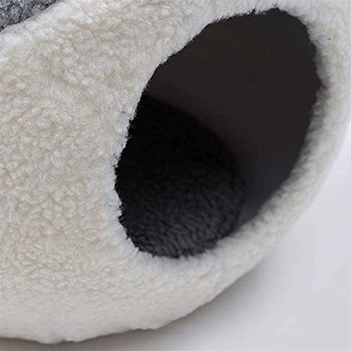 Rcsinway Cama para mascotas Cama para mascotas Creativo Puffer PVC Pet Nest Four Seasons Universal Pet Bed Semi-Cerrado Kennel Winter Warm Cat Dog Bed Supplies Pet Nest (Color: Caqui)