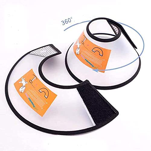 Recuperación De Cono para Mascotas, Collar Protector Cono Ajustable para Mascotas, Curación Cono Heridas para Lamidas, Cono De Plástico Transpirable Cuello (1)