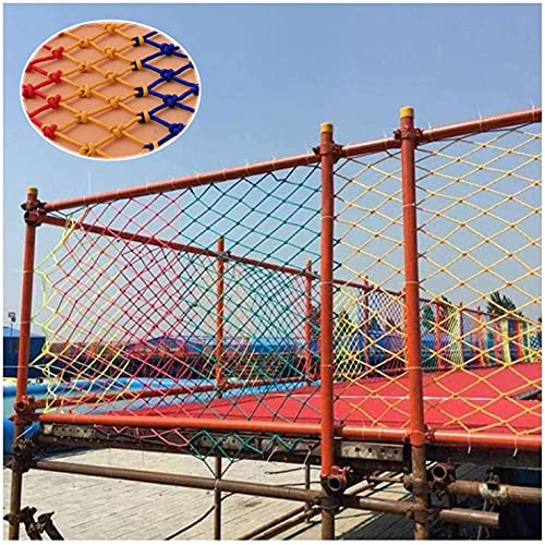 red balcon Negal Safety Net Stair Decoración Cuerda Red, Niños Escalada Playground Red Protectora, Swing Al Aire Libre Cerca de Mascotas Cama Red Barandilla Pájaros Hamaca ( tamaño : 3x3m(9x9ft) )