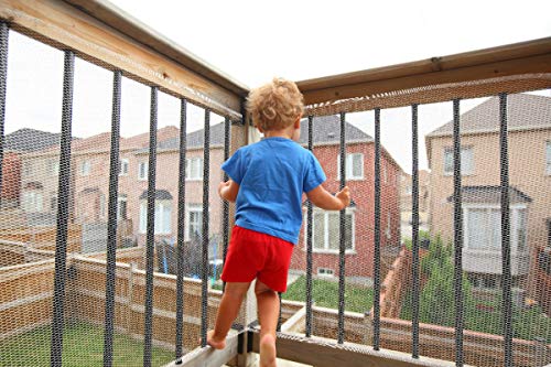 Red de Protección Duradero Red de Seguridad Escaleras Malla Tejida para Escaleras Balcones Terrazas PuertasVentanas Bebé Mascota 2M Blanco